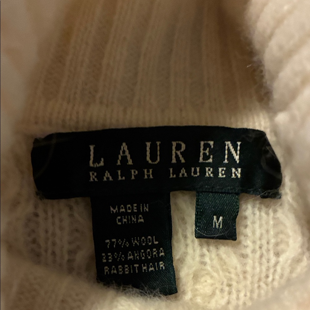 Polo Ralph Lauren Women's Cable Knit Turtleneck Sweater - White - Picture 3 of 4